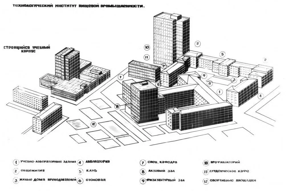 Эскиз корпусов МТИПП